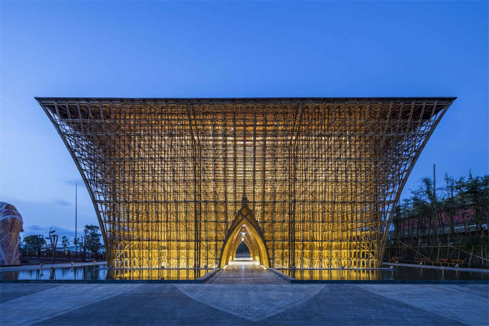越南富国岛大世界欢迎中心竹建筑 竹装饰