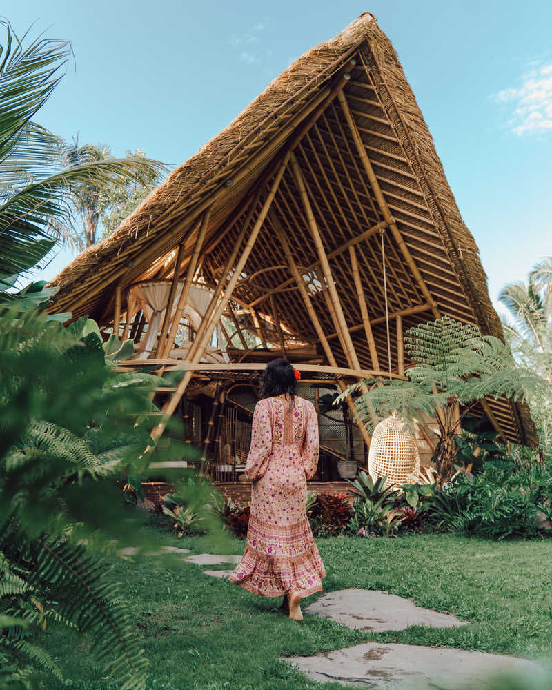巴厘岛隐居竹屋竹结构建筑